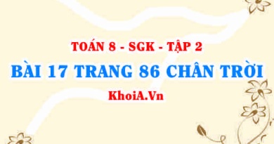 Bài 17 trang 86 Toán 8 Chân trời sáng tạo Tập 2